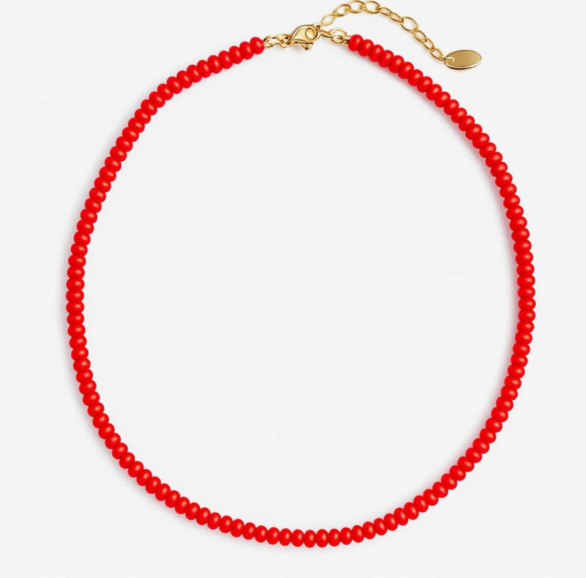 Perfect Red Beaded Necklace