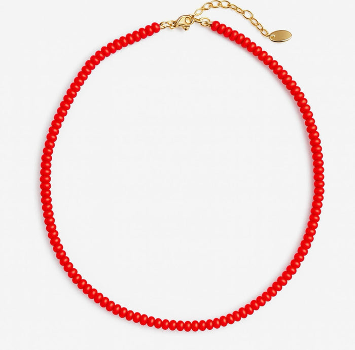 Perfect Red Beaded Necklace