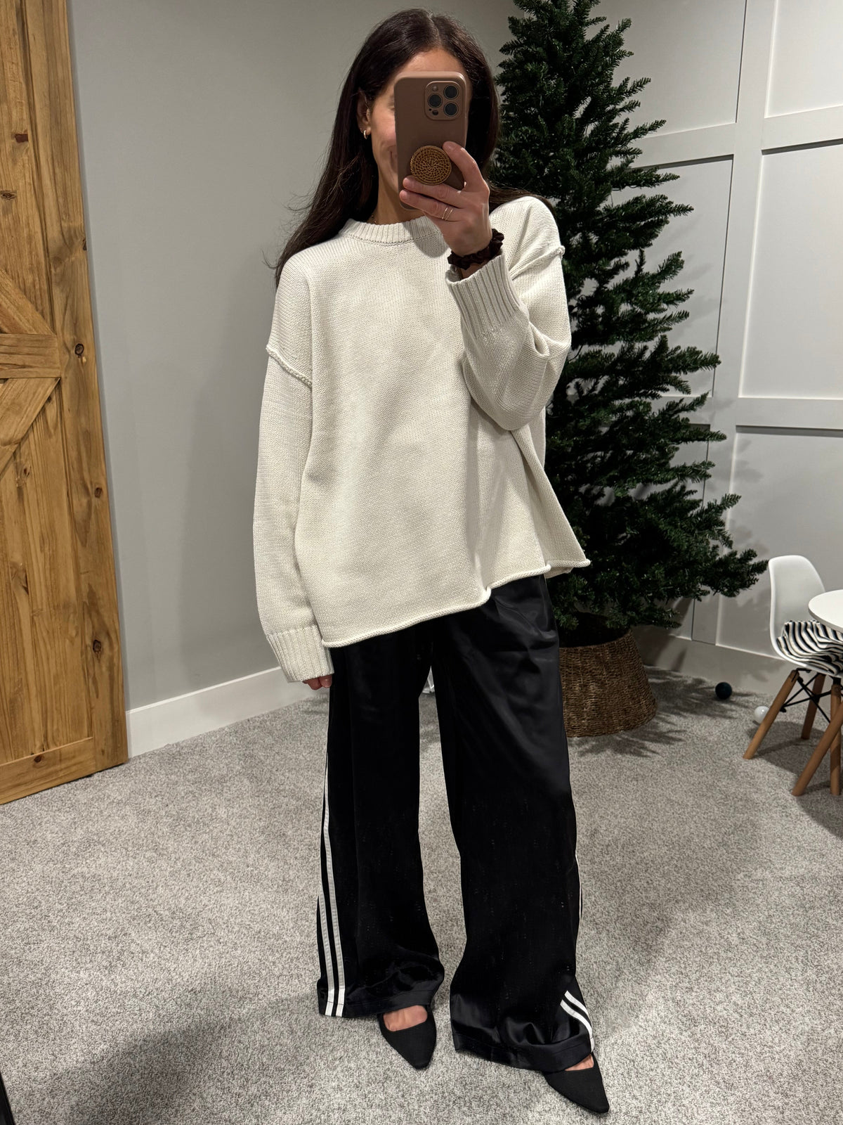 Boyfriend Crew Neck Sweater | Oatmeal