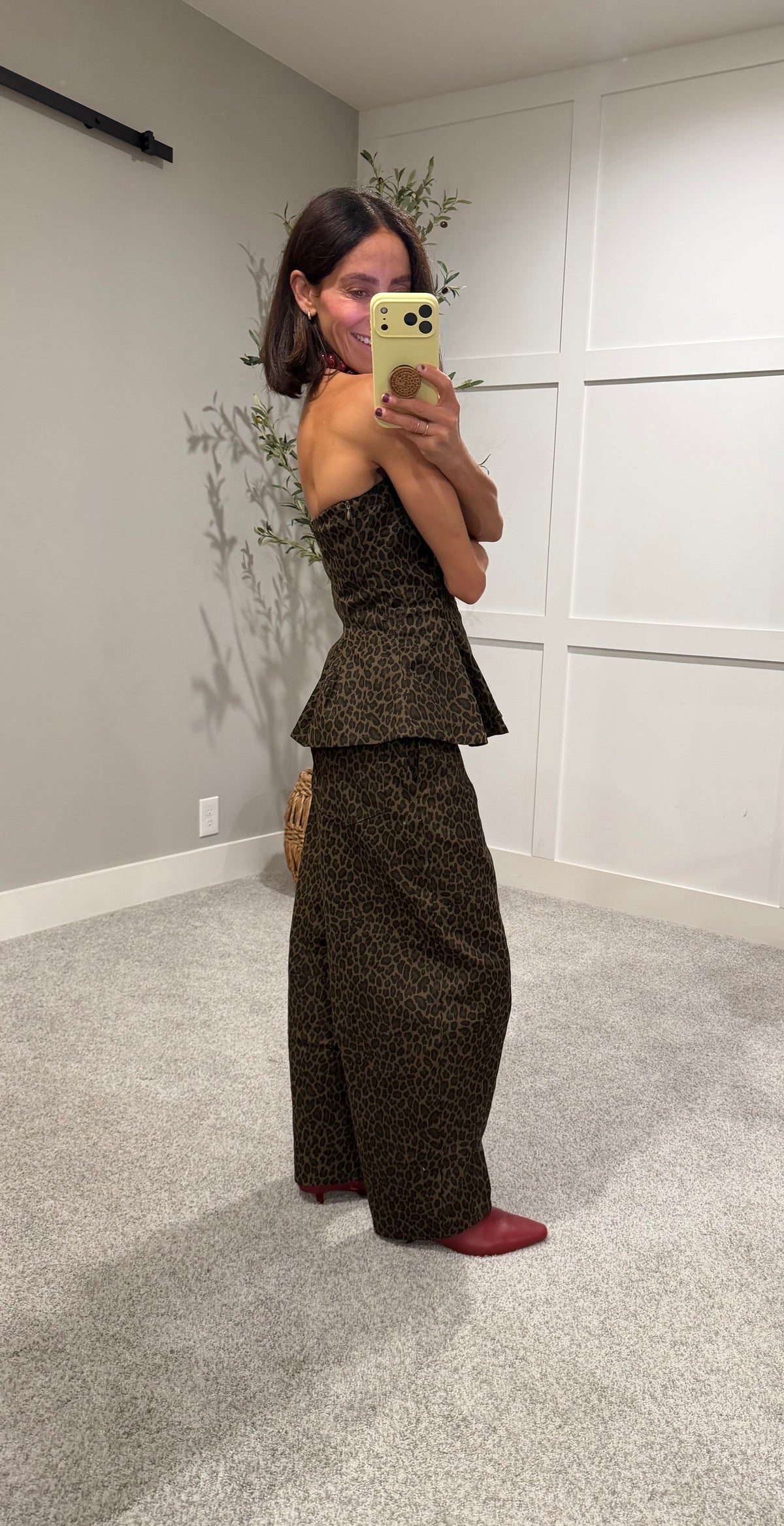 Leo Strapless Leopard Set