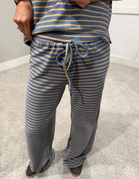 Junie Striped Set | Dusty Blue