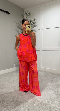 Kaui Floral Set | Red Orange