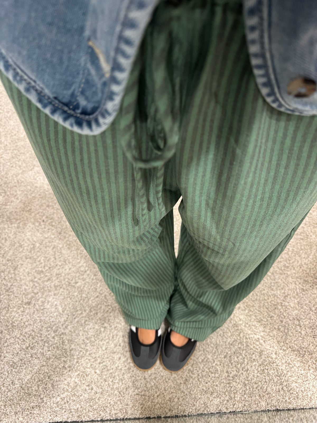 Dena Striped Pant | Green