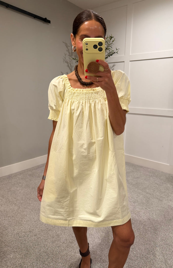 Bianca Babydoll Dress | Butter Yellow