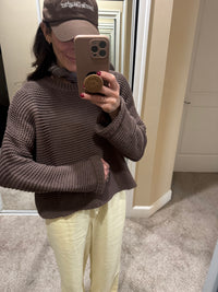 Stuart Knitted Top | Chocolate Brown