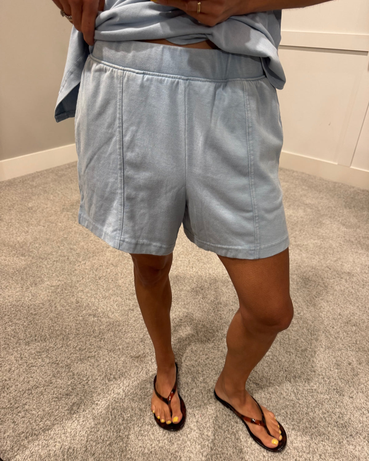 Everday Oversized Tee & Shorts SET | Dusty Blue