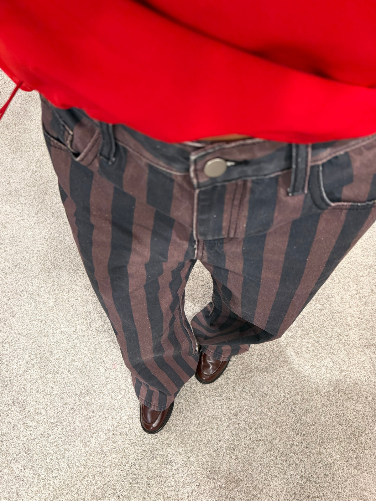Vintage Stripe Jeans | Brown/Stripe