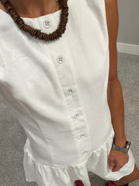 Bonnie Button Down Dress | Off White
