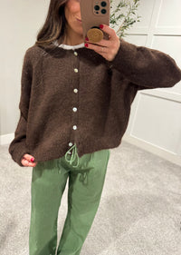 Grace Sweater Cardigan | Brown