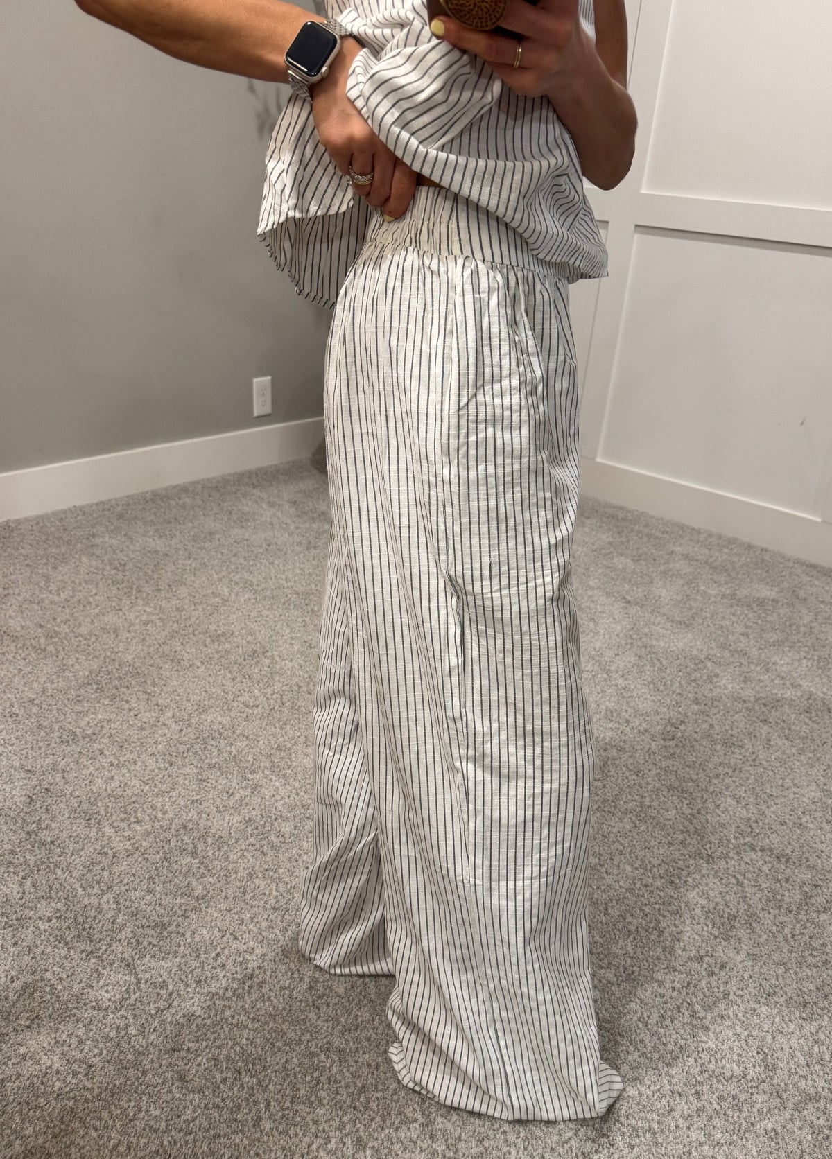 Pen Pinstripe Set | White/Black
