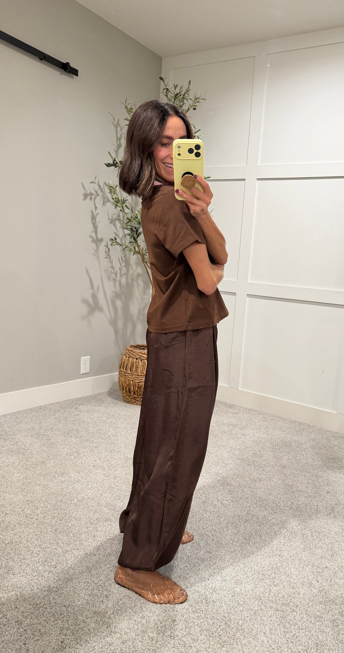 The Chloe Top | Brown/Pink