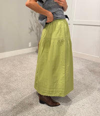 Poplin Skirt | Avocado