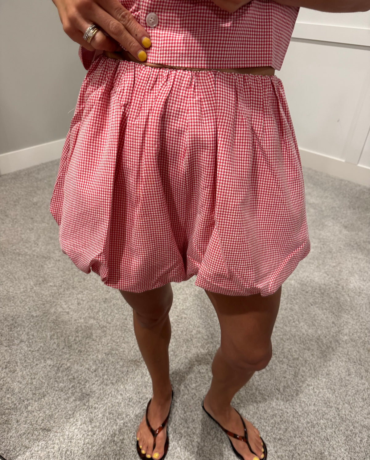 Ella Gingham Set | Red
