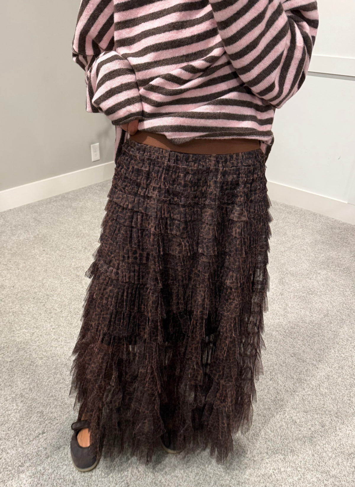 Leopard Tiered Skirt