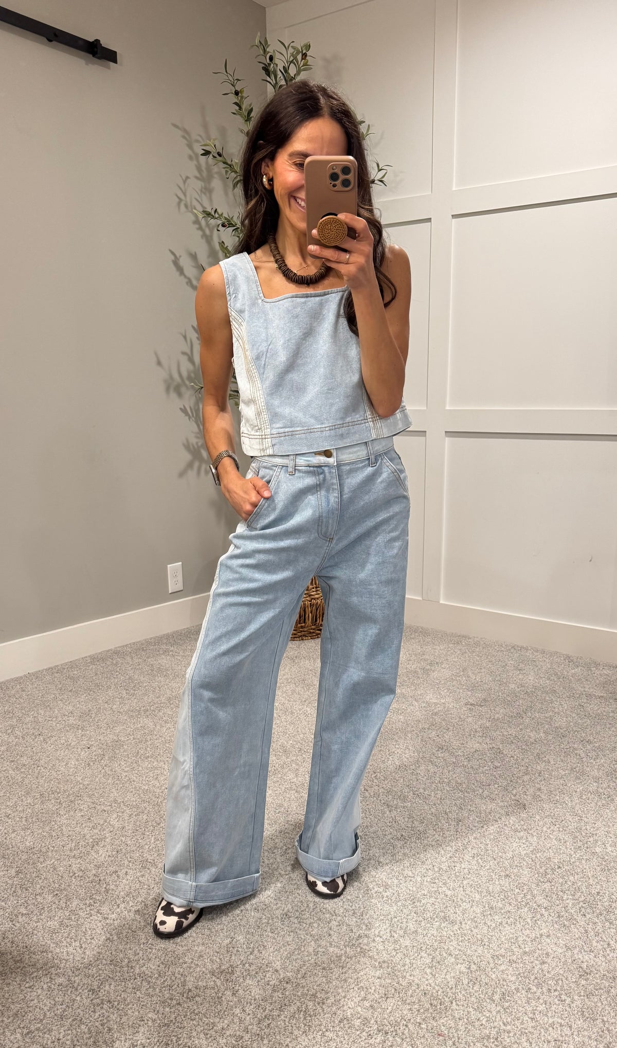 Willa Denim Top