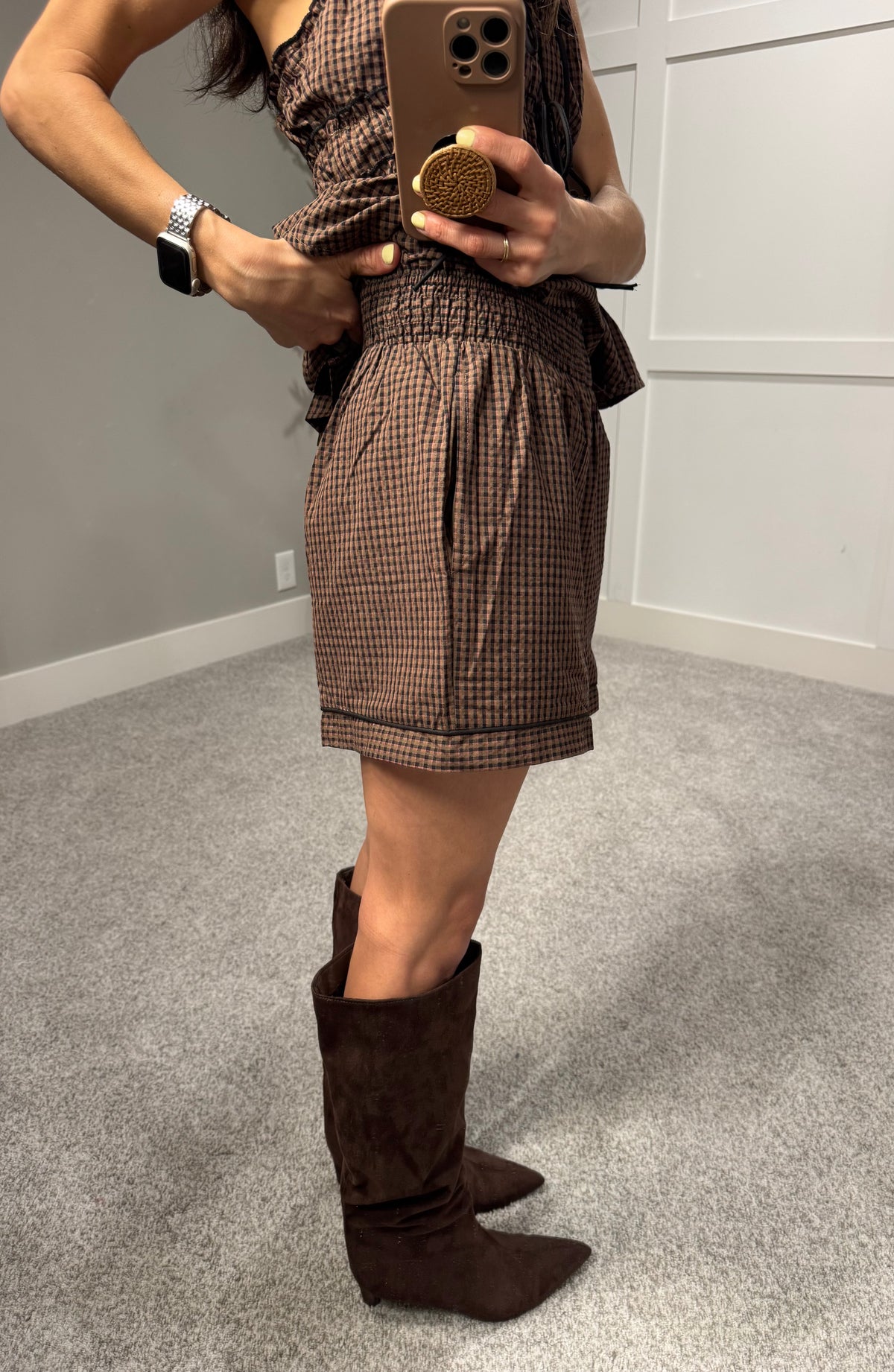 Brownie Checkered Shorts