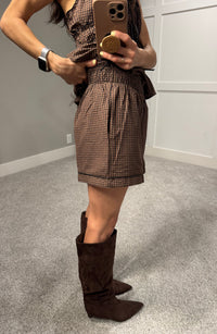 Brownie Checkered Shorts