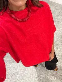 Rue Sweater Top | Red