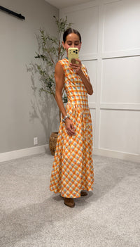 Pumpkin Spice Plaid Dress