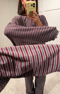 Lorenze Striped Set | Maroon Multi Stripe