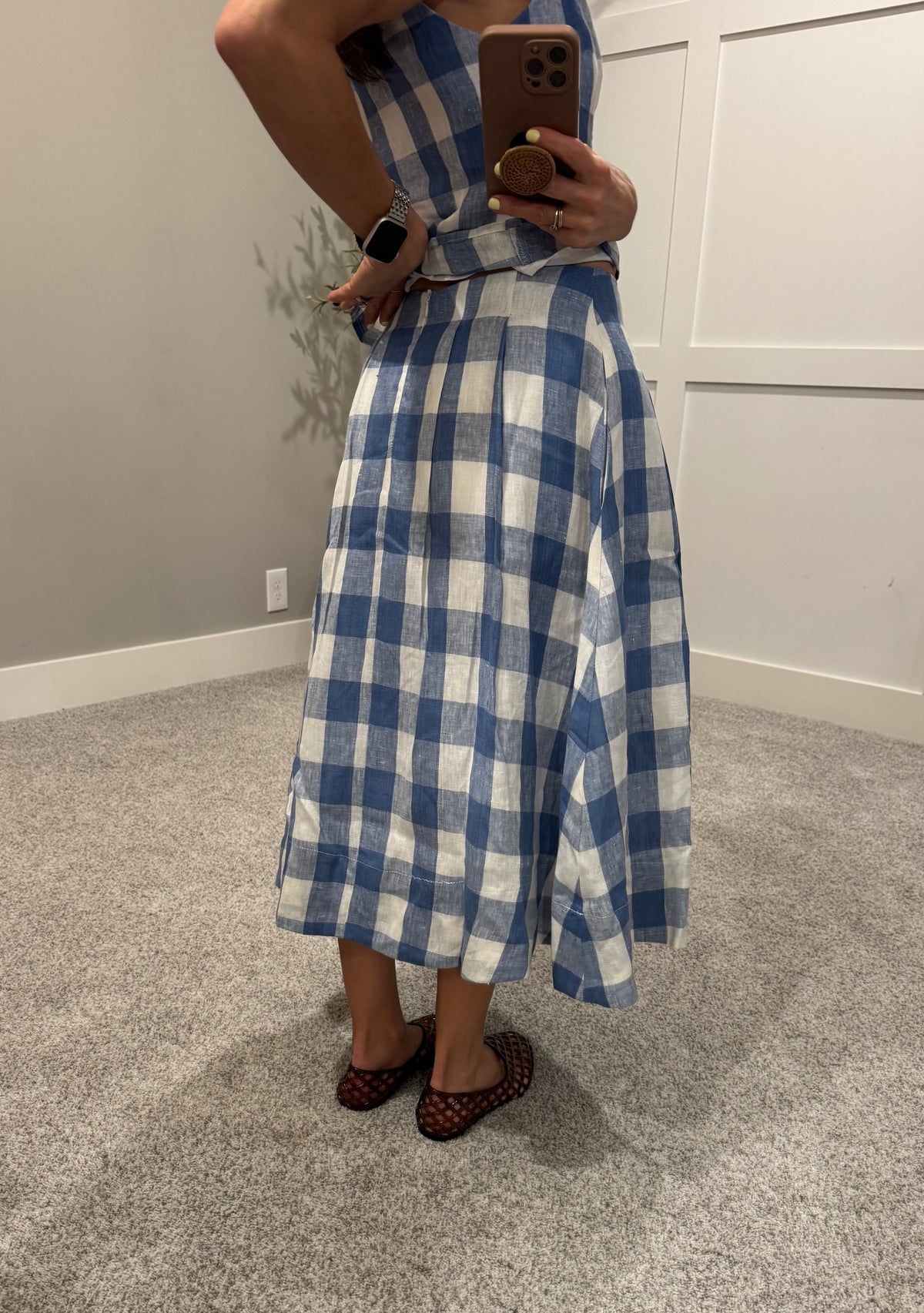 Buthaineh Gingham Skirt