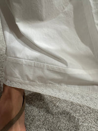 Cece Eyelet Hem Pants | Off White