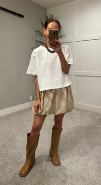 The Linen Top | White