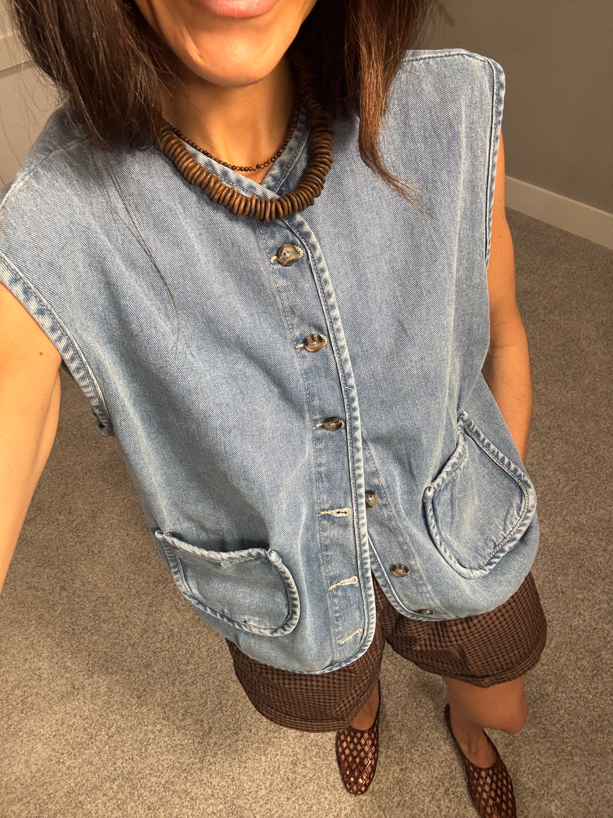 Jada Denim Vest Top