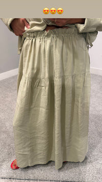 Dreamer Drawstring Waist Skirt | Sage Brush