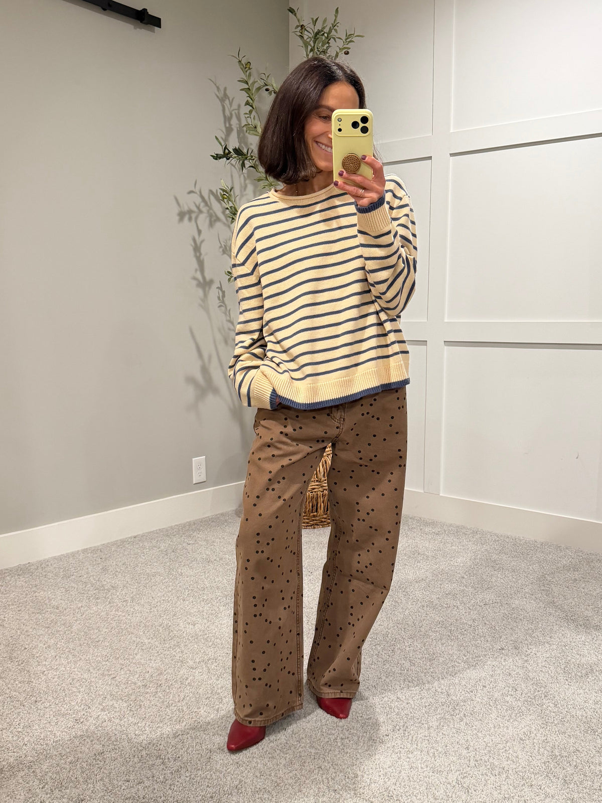 The Capri Stripe Sweater | Butter/Blue