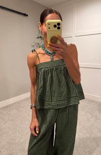 Monica Striped Set | Green