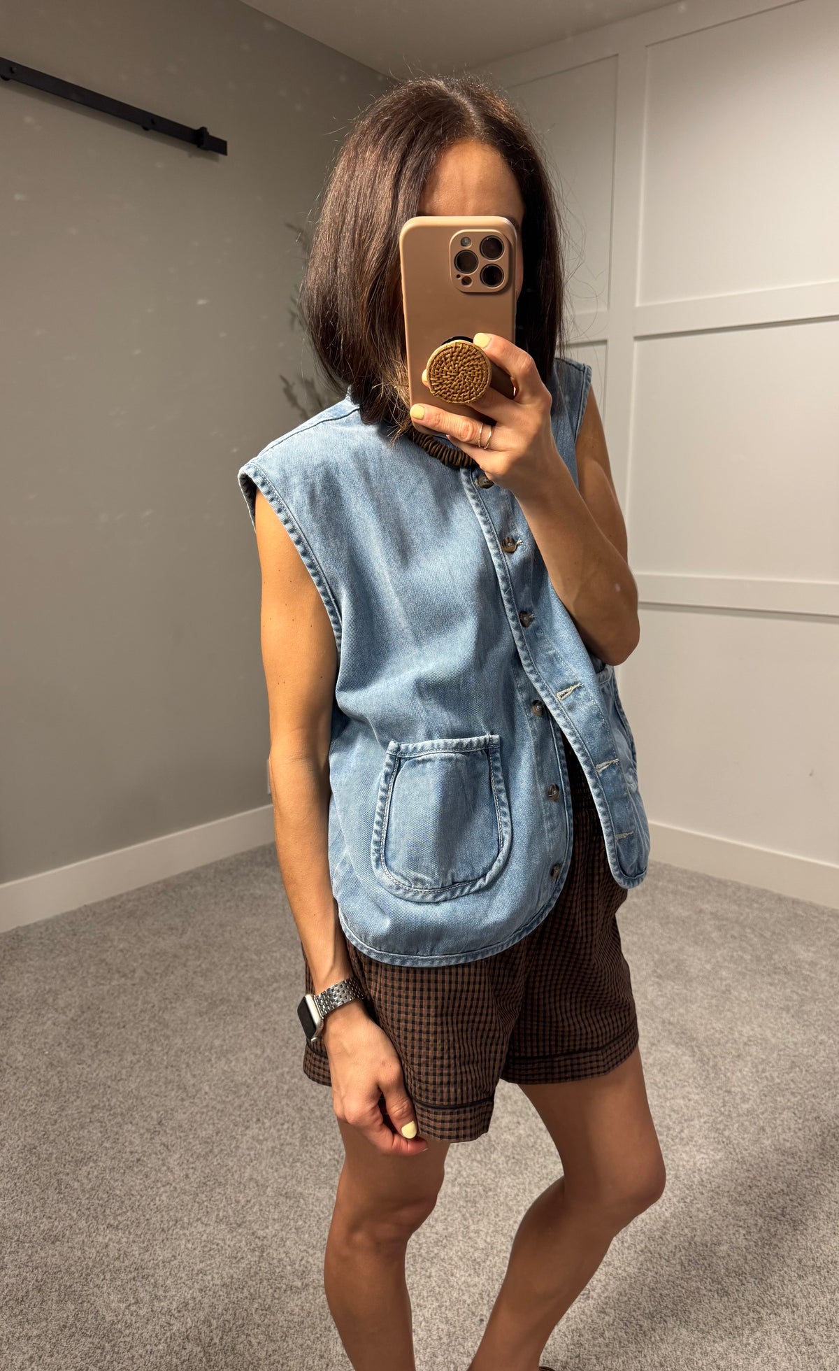 Jada Denim Vest Top