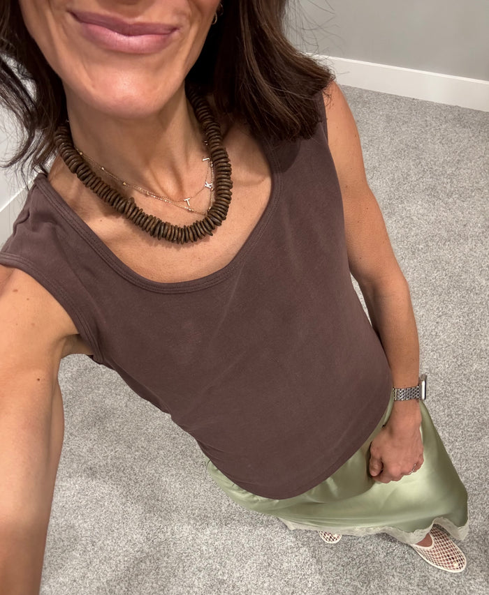 Essential Sleeveless Tank | Brown