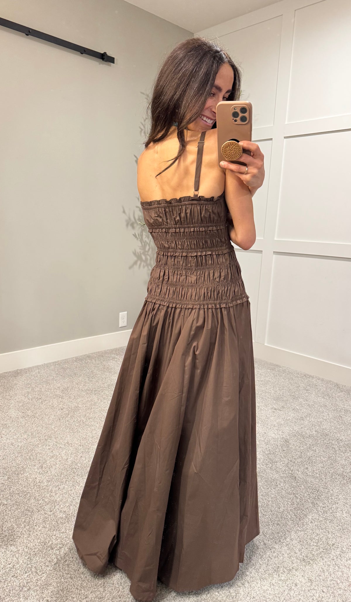 Luna Maxi Dress | Coffee Bean