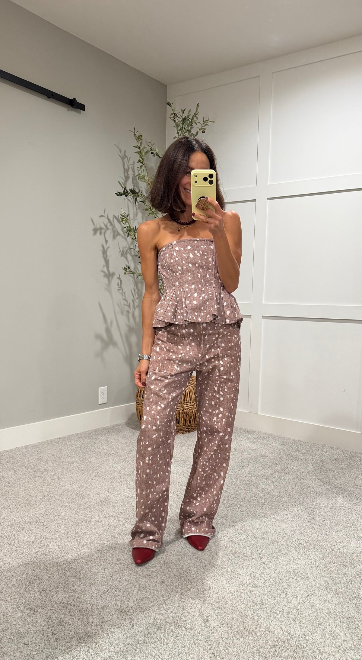 Simone Top | Fawn Print