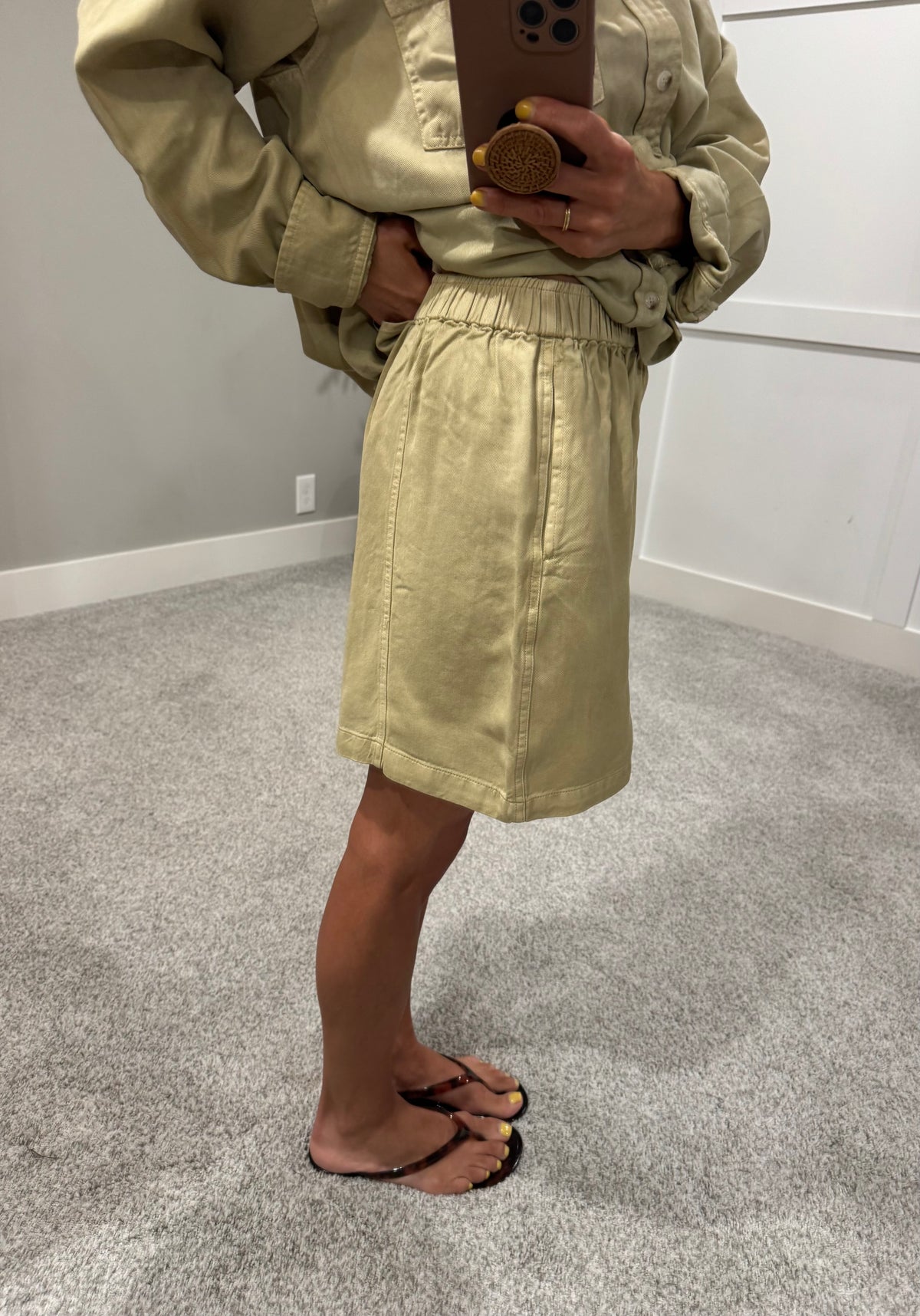 Kate Tencel Shorts | Moss Green