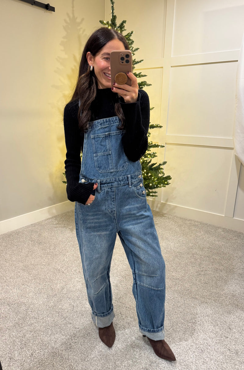 Sammy Relaxed Fit Overalls | Denim