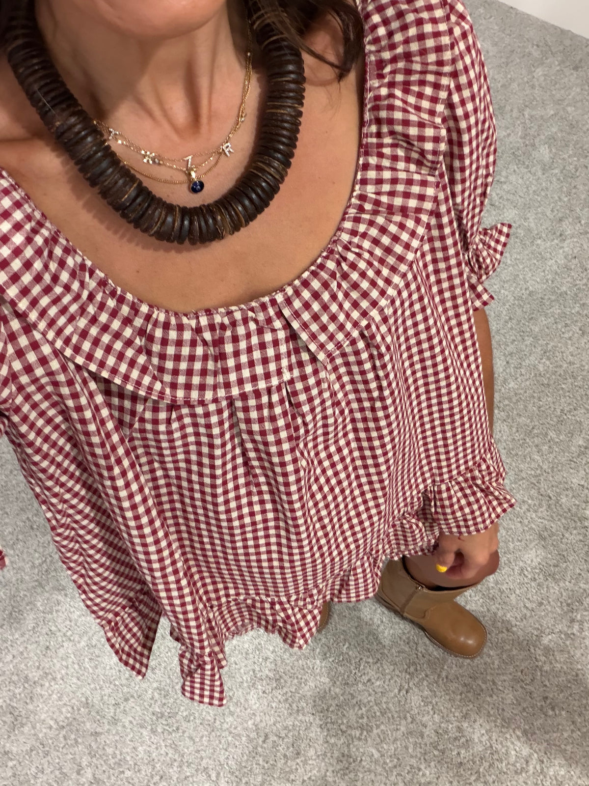 Gwennie Set | Burgundy/Cream