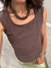Essential Sleeveless Tank | Brown