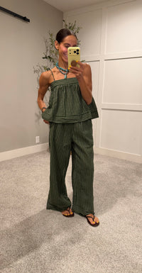 Monica Striped Set | Green