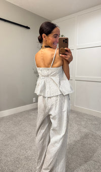 Pen Pinstripe Set | White/Black