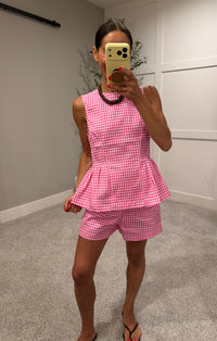 Isla Gingham Set | Pink