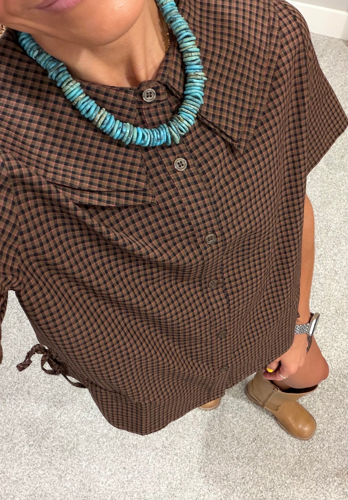 The Daisy Set | Brown/Navy/Red
