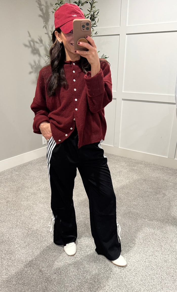 Bryson Stripe Track Pant | Black