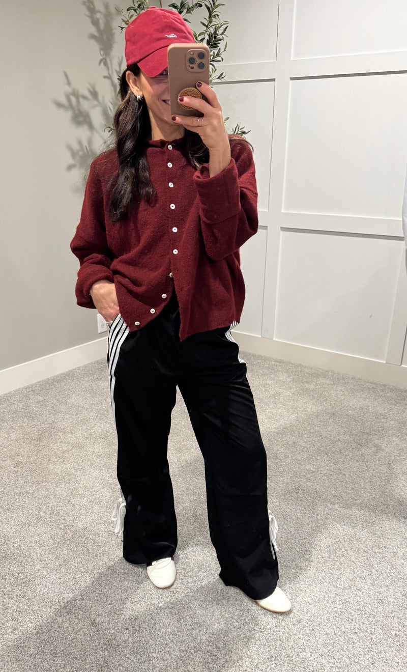 Bryson Stripe Track Pant | Black