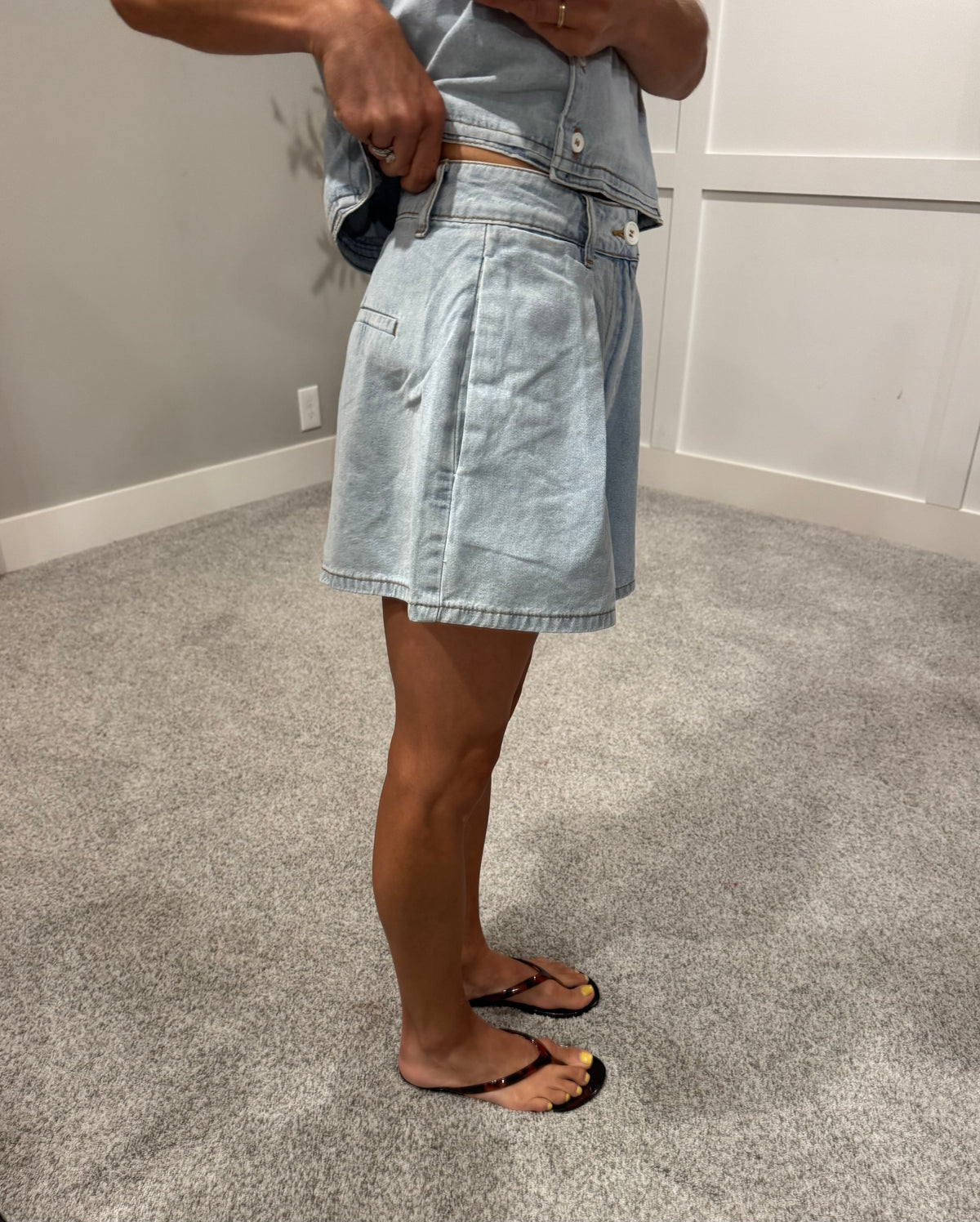 Sailor Denim Shorts | Light Wash