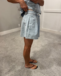 Sailor Denim Shorts | Light Wash