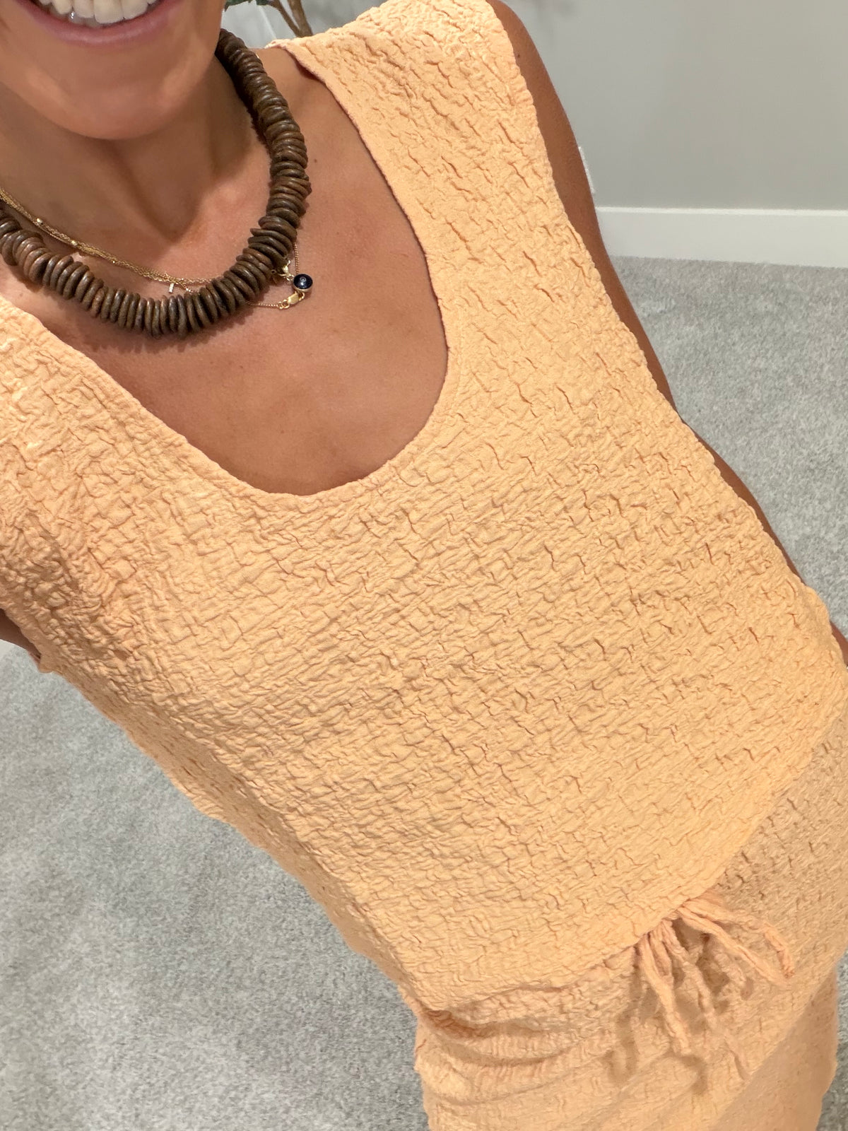 Moon Textured Set | Peach