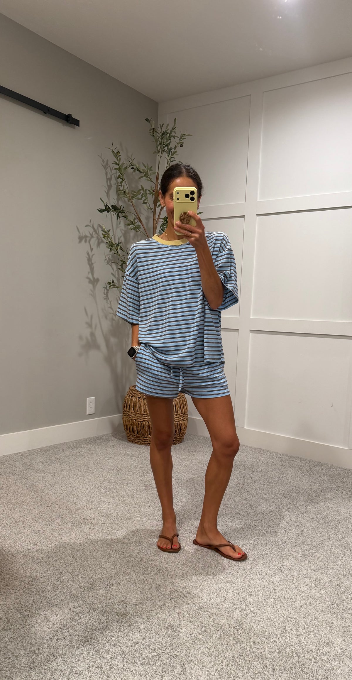 Coffee Run Striped Top | Blue