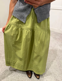Poplin Skirt | Avocado
